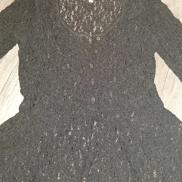 Free People Black Lace Tunic - Picture 3 of 3